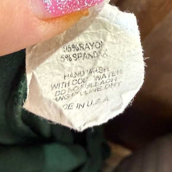 Amella James XXL Hunter Green Maternity Pants - Picture 5 of 7